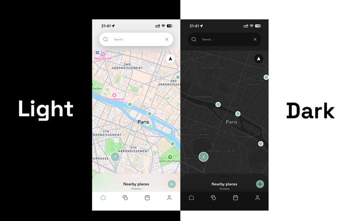 New Home Screen & Dark Mode